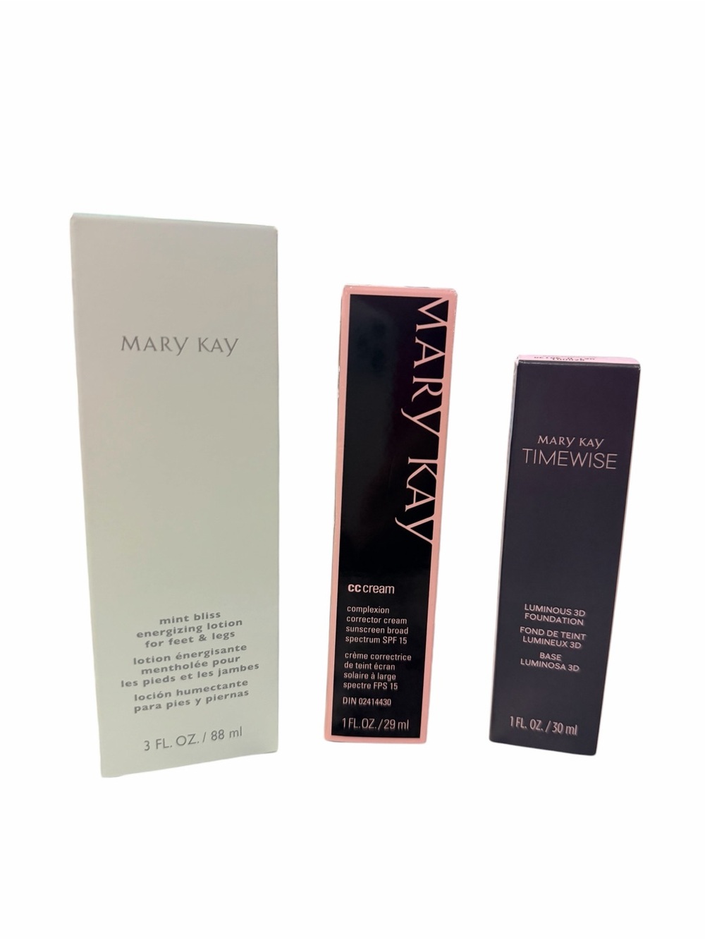NEW Mary Kay 3-Pc Makeup & Body Care Bundle | CC Cream + Foundation + Mint Bliss
